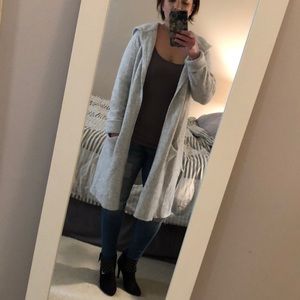 Gap Light Gray Open Front Cardigan/Duster